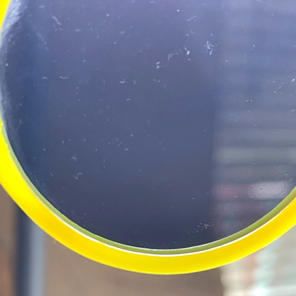 Yellow Sunglass Retro Back To Future Movie Futuristic Solar Shades Pizza Hut VTG - Picture 12 of 12